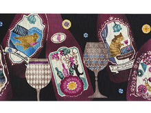 画像をギャラリービューアに読み込む, 半幅帯 絹 レディース 召しませ華 ワインレッド ワインの時間 細帯 緑 花 七宝 リバーシブル 赤紫 ブルー グリーン 水色 ワインボトル 猫 動物柄 熊 長尺 4m 日本製 洒落帯 四寸 単品 女性 新品 送料無料 お仕立て上がり