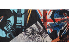 画像をギャラリービューアに読み込む, 角帯 絹 召しませ華 日本製 単品 ロックギター UKロック 男帯 リバーシブル 日本製 着物 正絹 帯 男性 男物 男 紳士 メンズ 浴衣 着物 和服 送料無料