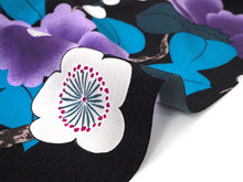 画像をギャラリービューアに読み込む, 長襦袢 洗える 反物 東レ 岡重 シルック フルオーダー 仕立て付 黒 梅 椿 女性 レディース 襦袢 無双袖 長じゅばん 着物 和装 和服 きもの 単品 インナー おしゃれ TORAY sillook 送料無料