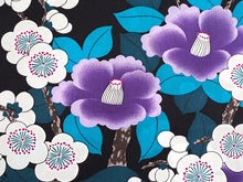 画像をギャラリービューアに読み込む, 長襦袢 洗える 反物 東レ 岡重 シルック フルオーダー 仕立て付 黒 梅 椿 女性 レディース 襦袢 無双袖 長じゅばん 着物 和装 和服 きもの 単品 インナー おしゃれ TORAY sillook 送料無料