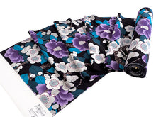 画像をギャラリービューアに読み込む, 長襦袢 洗える 反物 東レ 岡重 シルック フルオーダー 仕立て付 黒 梅 椿 女性 レディース 襦袢 無双袖 長じゅばん 着物 和装 和服 きもの 単品 インナー おしゃれ TORAY sillook 送料無料