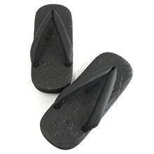 画像をギャラリービューアに読み込む, カレンブロッソ Calen Blosso 菱屋 カフェ草履 メンズ 雪駄 男性 M L 黒 ブラック 型押し スターダスト 星 和装小物 履物 着物 和服 和装 紳士用 日本製