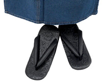 画像をギャラリービューアに読み込む, カレンブロッソ Calen Blosso 菱屋 カフェ草履 メンズ 雪駄 男性 M L 黒 ブラック 型押し スターダスト 星 和装小物 履物 着物 和服 和装 紳士用 日本製