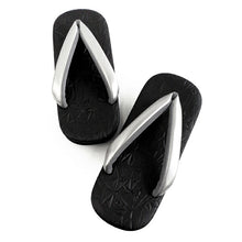 画像をギャラリービューアに読み込む, カレンブロッソ Calen Blosso 菱屋 カフェ草履 メンズ 雪駄 男性 L 黒 銀 ブラック シルバー 型押し スターダスト 星 和装小物 履物 着物 和服 和装 紳士用 日本製