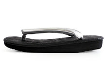 画像をギャラリービューアに読み込む, カレンブロッソ Calen Blosso 菱屋 カフェ草履 メンズ 雪駄 男性 L 黒 銀 ブラック シルバー 型押し スターダスト 星 和装小物 履物 着物 和服 和装 紳士用 日本製