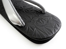 画像をギャラリービューアに読み込む, カレンブロッソ Calen Blosso 菱屋 カフェ草履 メンズ 雪駄 男性 L 黒 銀 ブラック シルバー 型押し スターダスト 星 和装小物 履物 着物 和服 和装 紳士用 日本製