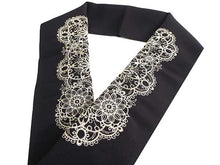 画像をギャラリービューアに読み込む, 半衿 刺繍 振袖用 ブラック ベージュ ゴールド レース ドイリー ラインストーン 黒 金 花 菊 単品 半襟 Wa de Modern レディース ポリエステル 洗える 半えり 女性 和装小物 カジュアル 成人式 卒業式 結婚式 振袖 二尺袖 訪問着