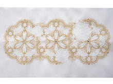 画像をギャラリービューアに読み込む, 半衿 刺繍 振袖用 ホワイト ゴールド レース ドイリー ラインストーン 白 金 花 菊 単品 半襟 レディース ポリエステル 洗える 半えり 女性 和装小物 カジュアル 成人式 卒業式 結婚式 振袖 二尺袖 訪問着 パーティー 着物 おしゃれ 日本製 ネコポス便可 あす楽