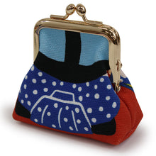 画像をギャラリービューアに読み込む, ポーチ がま口 おすわりポーチ ホワイト オレンジ グリーン レッド 招き猫 だるま かえる 福助 白 橙 緑 赤 縁起物 ねこ 蛙 帆布 コットン 綿 ガマ口 アヤノコパッチン 日本製