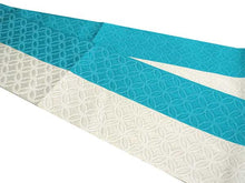 画像をギャラリービューアに読み込む, 袴下帯 袴帯 卒業式 ブルー グレージュ 七宝 半幅帯 謝恩会 袴 帯 細帯 レディース Wa de Modern 日本製