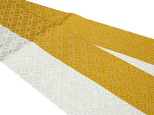画像をギャラリービューアに読み込む, 袴下帯 袴帯 卒業式 イエロー グレージュ 七宝 半幅帯 謝恩会 袴 帯 細帯 レディース Wa de Modern 日本製