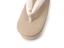 画像をギャラリービューアに読み込む, カレンブロッソ 草履 単品 S M L ブラウン ベージュ 台 白 花 刺繍 鼻緒 白系 レディース カフェ草履 菱屋 Calen Blosso ゾウリ カフェぞうり 女性用 カジュアル 日本製 履物 着物 きもの 和装小物