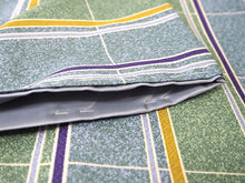 画像をギャラリービューアに読み込む, 洗える着物 コーディネートセット 4点セット 袷 名古屋帯 Mサイズ 緑 格子 きもの 青 花唐草 帯 深緑 黄土色 正絹帯揚げ帯締め グレー 灰色 猫 動物柄 松葉仕立て 小紋 レディース 女性 プレタ 和装 和服