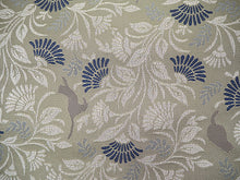 画像をギャラリービューアに読み込む, 洗える着物 コーディネートセット 4点セット 袷 名古屋帯 Mサイズ 青灰 幾何学柄 きもの 薄抹茶 花唐草 猫 帯 青緑 正絹帯揚げ帯締め 動物柄 松葉仕立て 小紋 レディース 女性 プレタ 和装 和服