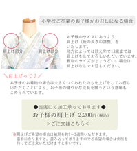 画像をギャラリービューアに読み込む, 袴セット 卒業式 ブルーグレー地よろけ縞に牡丹 二尺袖着物 グレー レース 袴 セット 小紋柄 小学生 大学生 専門学校