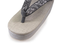 画像をギャラリービューアに読み込む, カレンブロッソ 草履 単品 S M L ベージュ 土台 グレー ペイズリー 鼻緒 白系 レディース カフェ草履 菱屋 Calen Blosso ゾウリ カフェぞうり 女性用 カジュアル 日本製 履物 着物 きもの 和装小物