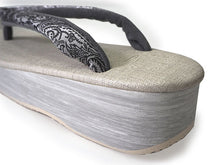 画像をギャラリービューアに読み込む, カレンブロッソ 草履 単品 S M L ベージュ 土台 グレー ペイズリー 鼻緒 白系 レディース カフェ草履 菱屋 Calen Blosso ゾウリ カフェぞうり 女性用 カジュアル 日本製 履物 着物 きもの 和装小物