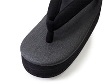 画像をギャラリービューアに読み込む, カレンブロッソ 草履 単品 S M L グレー 土台 黒 ペイズリー 鼻緒 黒系 レディース カフェ草履 菱屋 Calen Blosso ゾウリ カフェぞうり 女性用 カジュアル 日本製 履物 着物 きもの 和装小物