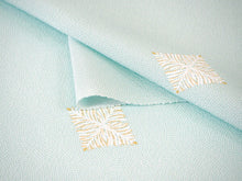 画像をギャラリービューアに読み込む, 正絹 小紋 反物 丹後ちりめん 水色 鮫小紋 松菱 フルオーダー 仕立て付き 着物 和装 和服 単品 飛び柄 ライトブルー ミントブルー 女性 レディース 送料無料
