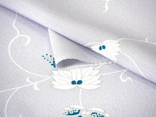 画像をギャラリービューアに読み込む, 正絹 小紋 反物 丹後ちりめん 薄灰紫 鮫小紋 蔦と花 フルオーダー 仕立て付き 着物 パープルグレー 和装 和服 単品 女性 レディース 送料無料