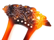 画像をギャラリービューアに読み込む, かんざし 和装 バチ型 べっこう風 サンゴ風 ビーズ 植物 二本足 和装小物 簪 髪飾り ヘアアクセサリー レディース 女性 和服 着物 ヘアアレンジ ロングヘア ミディアム 普段 結婚式 留袖 衿秀 アクリル樹脂 日本製