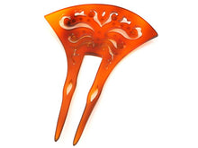 画像をギャラリービューアに読み込む, かんざし 和装 バチ型 べっこう風 ラインストーン 透かし彫り 二本足 和装小物 簪 髪飾り ヘアアクセサリー レディース 女性 和服 着物 ヘアアレンジ ロングヘア ミディアム 普段 結婚式 留袖 衿秀 アクリル樹脂 日本製