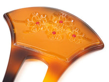 画像をギャラリービューアに読み込む, かんざし 和装 バチ型 べっこう風 サンゴ風ビーズ 桜 透かし彫り 二本足 和装小物 簪 髪飾り ヘアアクセサリー レディース 女性 和服 着物 ヘアアレンジ ロングヘア ミディアム 普段 結婚式 留袖 衿秀 アクリル樹脂 日本製