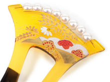 画像をギャラリービューアに読み込む, かんざし 和装 バチ型 べっこう風 梅 菊 藤 パール風ビーズ 二本足 和装小物 簪 髪飾り ヘアアクセサリー レディース 女性 和服 着物 ヘアアレンジ ロングヘア ミディアム 普段 結婚式 留袖 アクリル樹脂 人工真珠