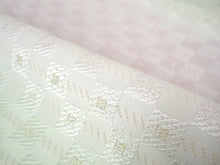 画像をギャラリービューアに読み込む, 帯揚げ 正絹 衿秀 単品 縫い取り織 市松 唐織 薄紫×薄緑 ぼかし 日本製 女性 レディース 洒落 おしゃれ 紬 小紋 色無地 訪問着 和装小物 着物