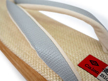 画像をギャラリービューアに読み込む, カレンブロッソ 草履 単品 S ベージュ 台 グレー 牛革 鼻緒 レディース カフェ草履 菱屋 Calen Blosso ゾウリ カフェぞうり 女性用 カジュアル 日本製 履物 着物 きもの 和装小物