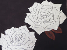 画像をギャラリービューアに読み込む, 名古屋帯 単品 絹 仕立て付き 九寸 焦げ茶 バラ なごや帯 ダークブラウン 花 お太鼓柄 ポイント柄 カジュアル 西陣織 佐々木染織株式会社謹製 証紙付き 女性 レディース 着物 和装 和服 新品 日本製 送料無料