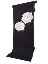 画像をギャラリービューアに読み込む, 名古屋帯 単品 絹 仕立て付き 九寸 焦げ茶 バラ なごや帯 ダークブラウン 花 お太鼓柄 ポイント柄 カジュアル 西陣織 佐々木染織株式会社謹製 証紙付き 女性 レディース 着物 和装 和服 新品 日本製 送料無料