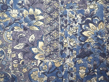 画像をギャラリービューアに読み込む, 着物 洗える着物 反物 レディース セミオーダー 仕立て付 青 青紫 更紗柄 XS S M L XL 袷 単衣 和装 和服 女性 小紋 市田ひろみ好み 送料無料 きもの 羽織 コート ポリエステル