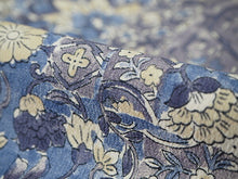 画像をギャラリービューアに読み込む, 着物 洗える着物 反物 レディース セミオーダー 仕立て付 青 青紫 更紗柄 XS S M L XL 袷 単衣 和装 和服 女性 小紋 市田ひろみ好み 送料無料 きもの 羽織 コート ポリエステル