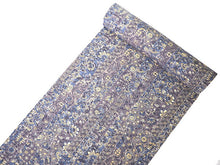 画像をギャラリービューアに読み込む, 着物 洗える着物 反物 レディース セミオーダー 仕立て付 青 青紫 更紗柄 XS S M L XL 袷 単衣 和装 和服 女性 小紋 市田ひろみ好み 送料無料 きもの 羽織 コート ポリエステル