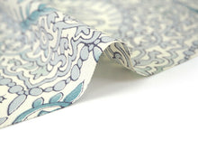 画像をギャラリービューアに読み込む, 着物 洗える着物 反物 レディース セミオーダー 仕立て付 アイボリー 水色 更紗 花 XS S M L XL 袷 単衣 和装 和服 女性 小紋 市田ひろみ好み 送料無料 きもの 羽織 コート ポリエステル