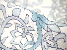 画像をギャラリービューアに読み込む, 着物 洗える着物 反物 レディース セミオーダー 仕立て付 アイボリー 水色 更紗 花 XS S M L XL 袷 単衣 和装 和服 女性 小紋 市田ひろみ好み 送料無料 きもの 羽織 コート ポリエステル