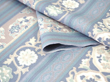 画像をギャラリービューアに読み込む, 着物 洗える着物 反物 レディース セミオーダー 仕立て付 水色 縞 更紗 間道 XS S M L XL 袷 単衣 和装 和服 女性 小紋 ハナエモリ 送料無料 きもの 羽織 コート ポリエステル