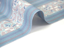 画像をギャラリービューアに読み込む, 着物 洗える着物 反物 レディース セミオーダー 仕立て付 水色 縞 更紗 間道 XS S M L XL 袷 単衣 和装 和服 女性 小紋 ハナエモリ 送料無料 きもの 羽織 コート ポリエステル