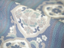 画像をギャラリービューアに読み込む, 着物 洗える着物 反物 レディース セミオーダー 仕立て付 水色 縞 更紗 間道 XS S M L XL 袷 単衣 和装 和服 女性 小紋 ハナエモリ 送料無料 きもの 羽織 コート ポリエステル