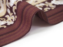画像をギャラリービューアに読み込む, 着物 洗える着物 反物 レディース セミオーダー 仕立て付 チョコレート色 縞 更紗 間道 XS S M L XL 袷 単衣 和装 和服 女性 小紋 ハナエモリ 送料無料 きもの 羽織 コート ポリエステル