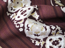 画像をギャラリービューアに読み込む, 着物 洗える着物 反物 レディース セミオーダー 仕立て付 チョコレート色 縞 更紗 間道 XS S M L XL 袷 単衣 和装 和服 女性 小紋 ハナエモリ 送料無料 きもの 羽織 コート ポリエステル