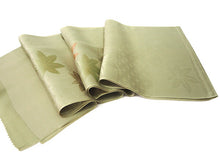 画像をギャラリービューアに読み込む, 帯揚げ 帯締め セット 正絹 カジュアル向き 平組 薄抹茶 麻の葉 紅葉 帯あげ 黄土色 白 帯〆 和装 小物 レディース 女性 婦人 おびあげ おびじめ ネコポス便可能 あす楽