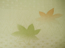 画像をギャラリービューアに読み込む, 帯揚げ 帯締め セット 正絹 カジュアル向き 平組 薄抹茶 麻の葉 紅葉 帯あげ 黄土色 白 帯〆 和装 小物 レディース 女性 婦人 おびあげ おびじめ ネコポス便可能 あす楽