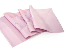 画像をギャラリービューアに読み込む, 帯揚げ 帯締め セット 正絹 カジュアル向き 丸組 藤色 雲に桜柄 花 帯あげ 藤色 橙 帯〆 和装 小物 レディース 女性 婦人 おびあげ おびじめ ネコポス便可能 あす楽