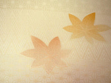 画像をギャラリービューアに読み込む, 帯揚げ 帯締め セット 正絹 カジュアル向き 丸組 クリームベージュ 麻の葉 紅葉 帯あげ 薄オレンジ ピンク 帯〆 和装 小物 レディース 女性 婦人 おびあげ おびじめ ネコポス便可能 あす楽