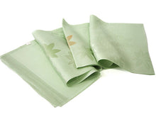 画像をギャラリービューアに読み込む, 帯揚げ 帯締め セット 正絹 カジュアル向き 丸組 薄グリーン 麻の葉 紅葉 帯あげ 抹茶 朱色 帯〆 和装 小物 レディース 女性 婦人 おびあげ おびじめ ネコポス便可能 あす楽