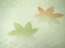 画像をギャラリービューアに読み込む, 帯揚げ 帯締め セット 正絹 カジュアル向き 丸組 薄グリーン 麻の葉 紅葉 帯あげ 抹茶 朱色 帯〆 和装 小物 レディース 女性 婦人 おびあげ おびじめ ネコポス便可能 あす楽