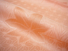 画像をギャラリービューアに読み込む, 帯揚げ 帯締め セット 正絹 カジュアル向き 丸組 サーモンピンク 麻の葉 紅葉 帯あげ 薄オレンジ 帯〆 和装 小物 レディース 女性 婦人 おびあげ おびじめ ネコポス便可能 あす楽