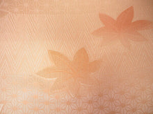 画像をギャラリービューアに読み込む, 帯揚げ 帯締め セット 正絹 カジュアル向き 丸組 サーモンピンク 麻の葉 紅葉 帯あげ 薄オレンジ 帯〆 和装 小物 レディース 女性 婦人 おびあげ おびじめ ネコポス便可能 あす楽